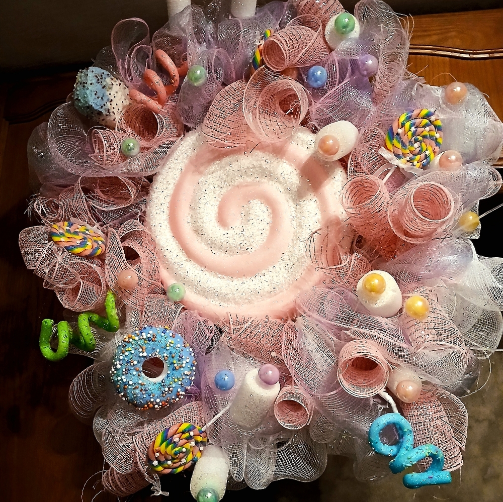 Large Pastel Christmas Wreath
